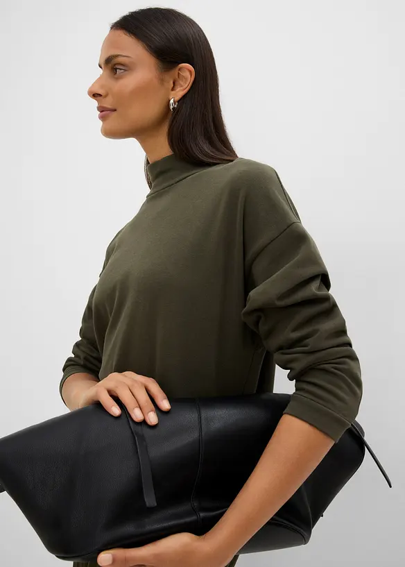 Sweatshirt mit Fledermaus&auml;rmeln aus Bio-Baumwoll-Mix, bonprix