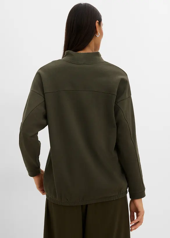 Sweatshirt mit Fledermaus&auml;rmeln aus Bio-Baumwoll-Mix, bonprix