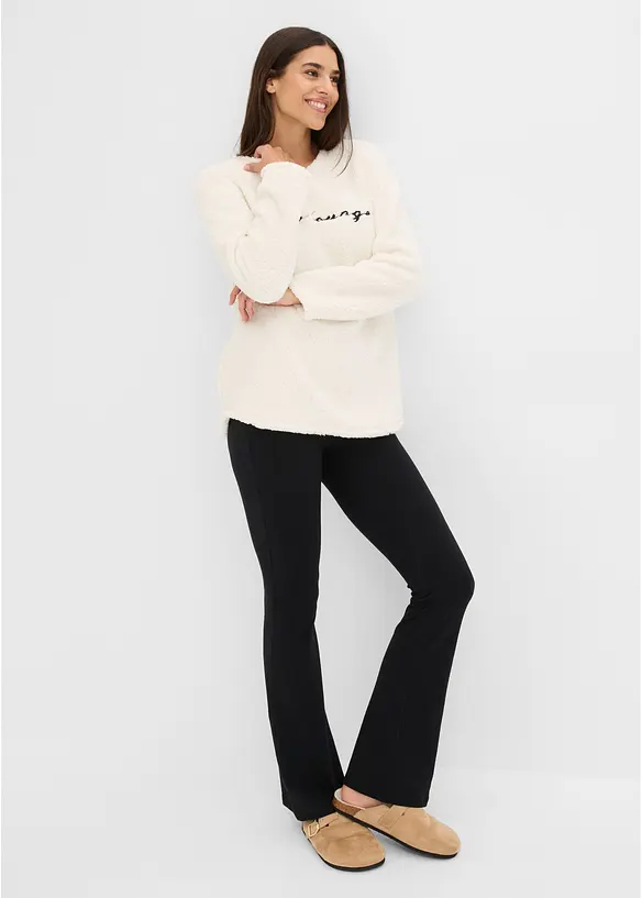 Loungewear Teddyfleece Hausanzug mit Leggings, bonprix