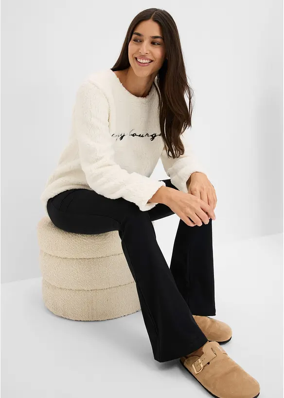 Loungewear Teddyfleece Hausanzug mit Leggings, bonprix