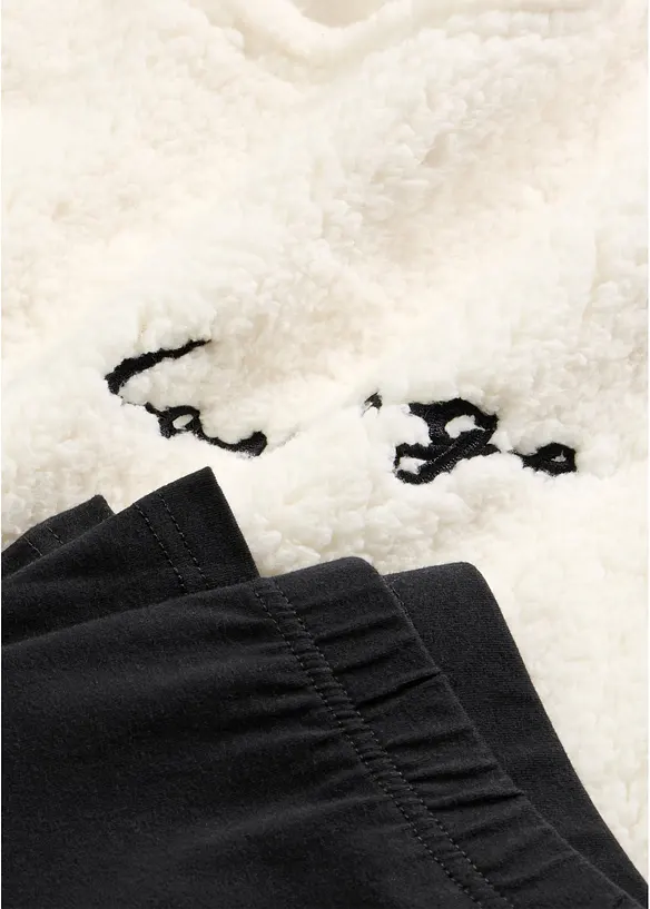 Loungewear Teddyfleece Hausanzug mit Leggings, bonprix