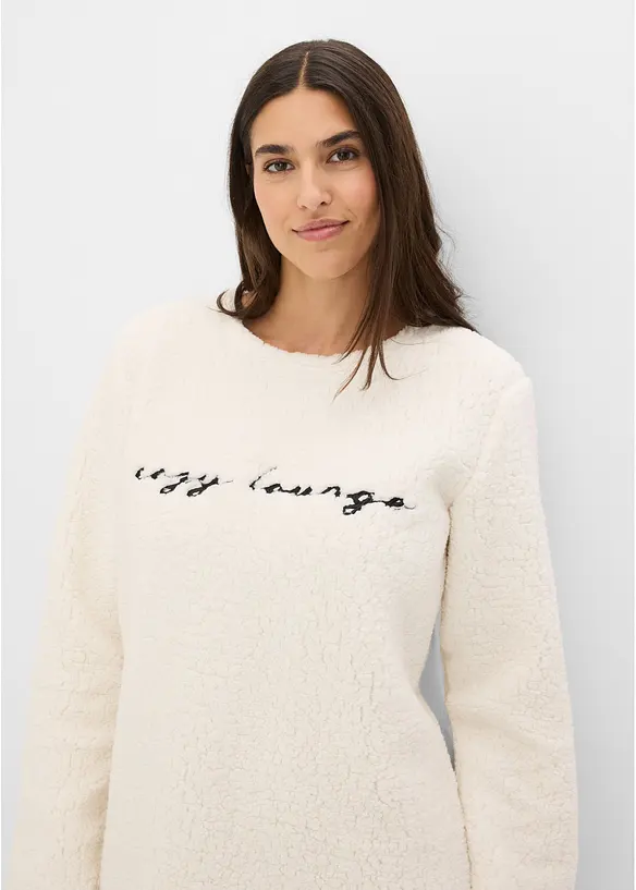 Loungewear Teddyfleece Hausanzug mit Leggings, bonprix