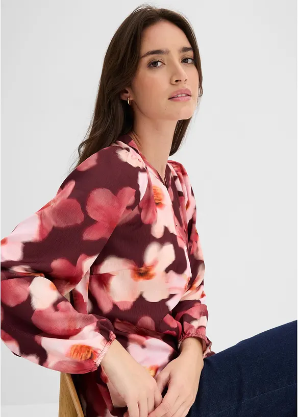 Blouse en cr&ecirc;pe textur&eacute;, bonprix
