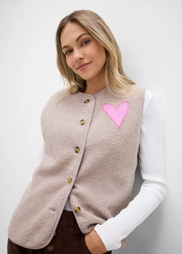 Gilet sans manches en sherpa, bonprix