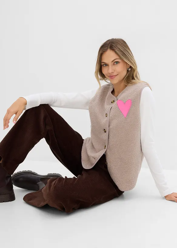 Gilet sans manches en sherpa, bonprix
