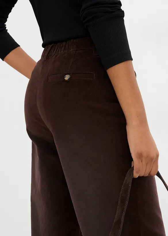 Pantalon taille haute en velours c&ocirc;tel&eacute;, bonprix