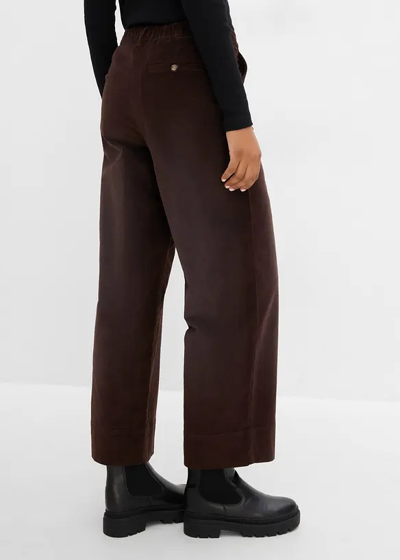 Pantalon taille haute en velours c&ocirc;tel&eacute;, bonprix