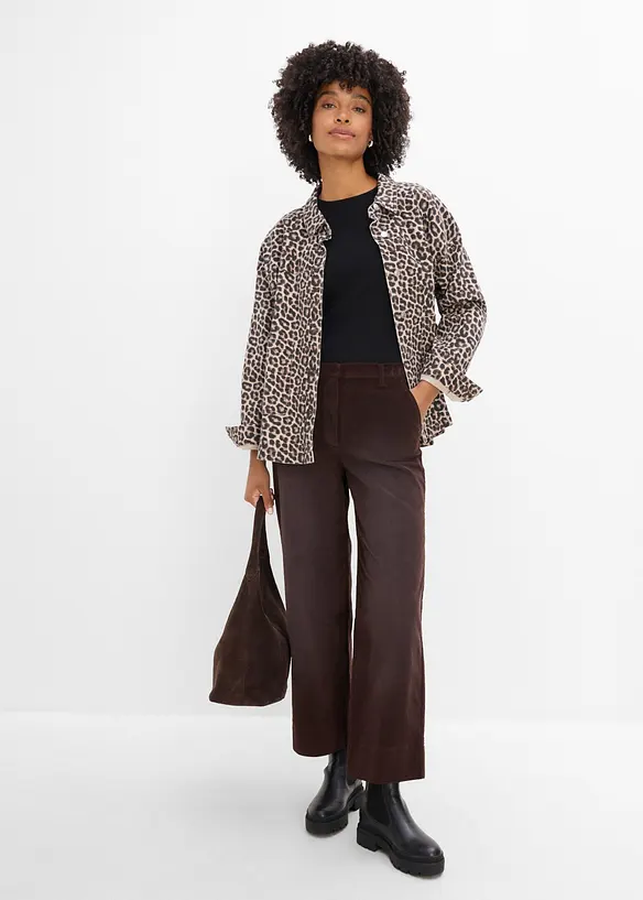 Pantalon taille haute en velours c&ocirc;tel&eacute;, bonprix