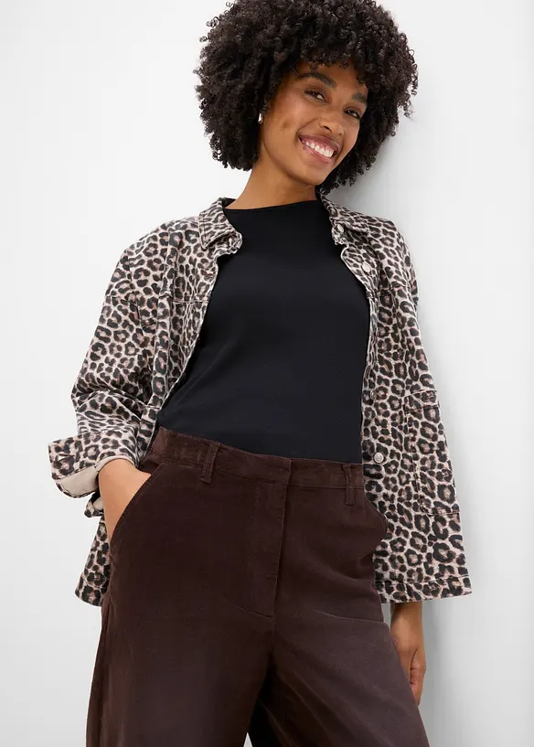 Pantalon taille haute en velours c&ocirc;tel&eacute;, bonprix