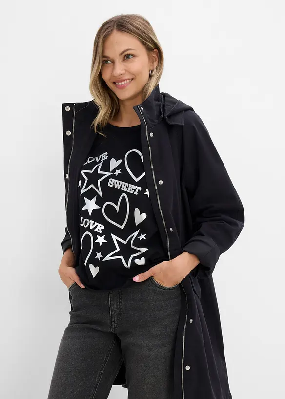 Oversize-Shirt aus Baumwoll-Mix, bonprix
