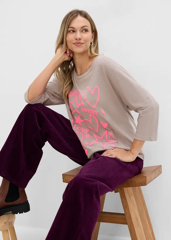 Oversize-Shirt aus Baumwoll-Mix, bonprix