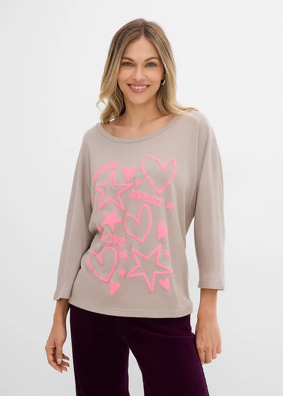 Oversize-Shirt aus Baumwoll-Mix, bonprix