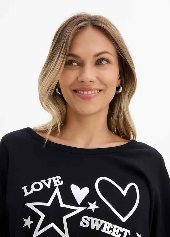 Oversize-Shirt aus Baumwoll-Mix, bonprix