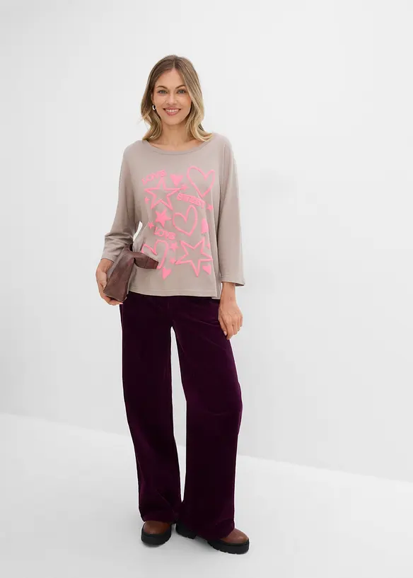 Oversize-Shirt aus Baumwoll-Mix, bonprix
