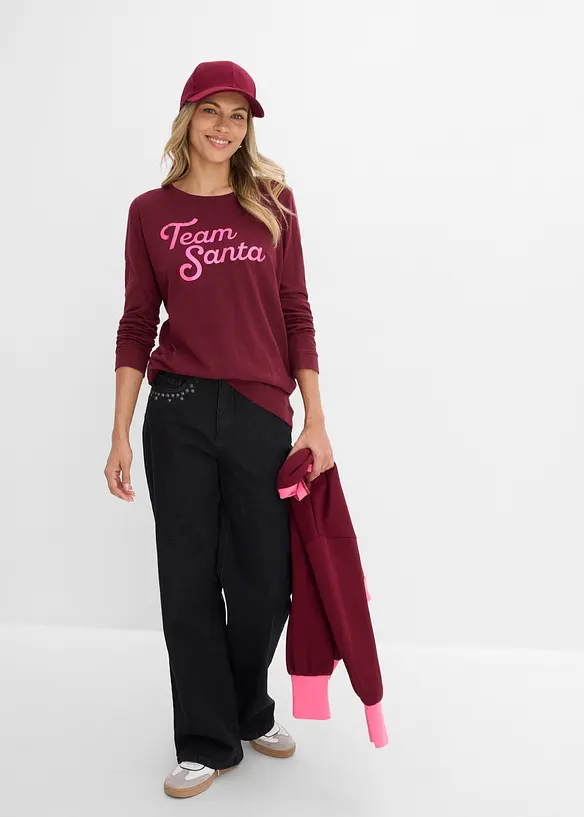 T-shirt manches longues 100% coton, bonprix