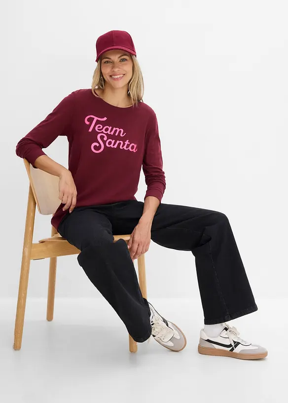 T-shirt manches longues 100% coton, bonprix