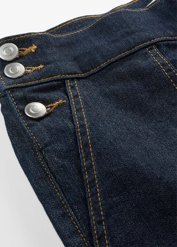 Wide-Leg-Jeans, High Waist mit aufgesetzten Taschen, bonprix