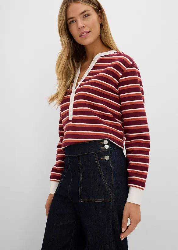 Wide-Leg-Jeans, High Waist mit aufgesetzten Taschen, bonprix