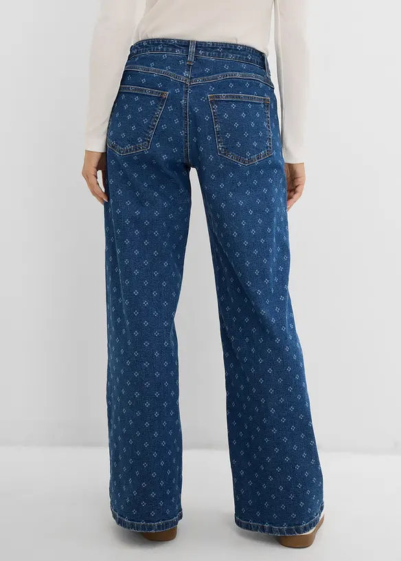 Jean Wide Leg, taille mi-haute, bonprix
