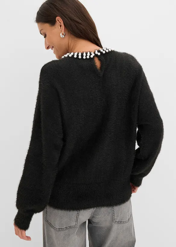 Pullover mit Perlen-Applikation, bonprix
