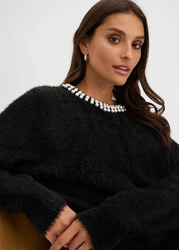 Pullover mit Perlen-Applikation, bonprix