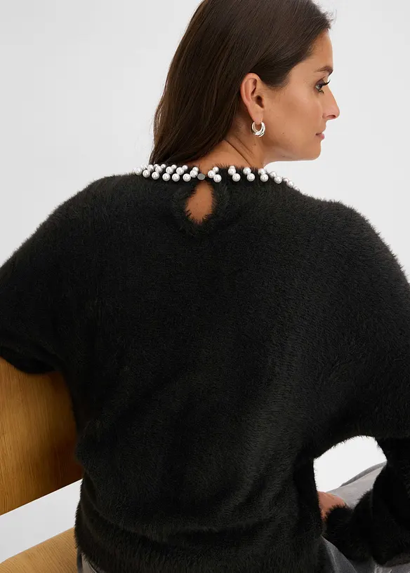 Pullover mit Perlen-Applikation, bonprix