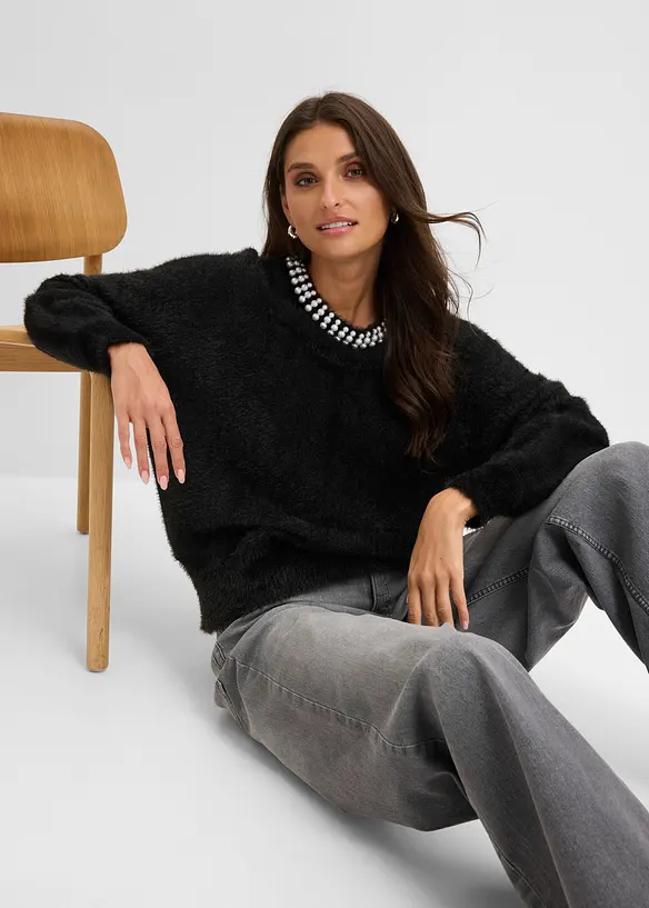 Pullover mit Perlen-Applikation, bonprix