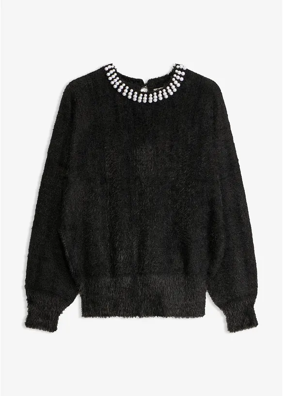 Pullover mit Perlen-Applikation, bonprix