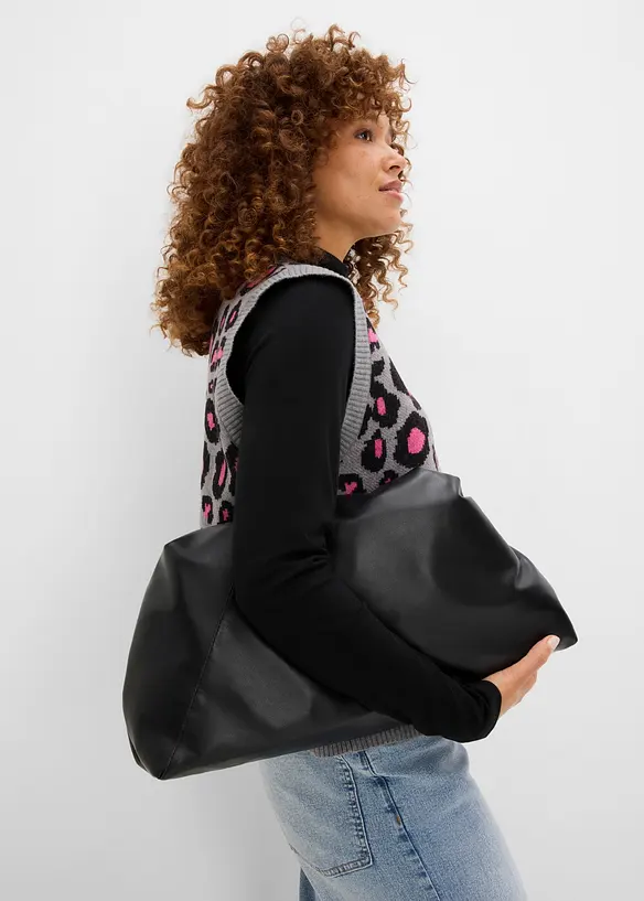 Pull sans manches en maille poilue, bonprix