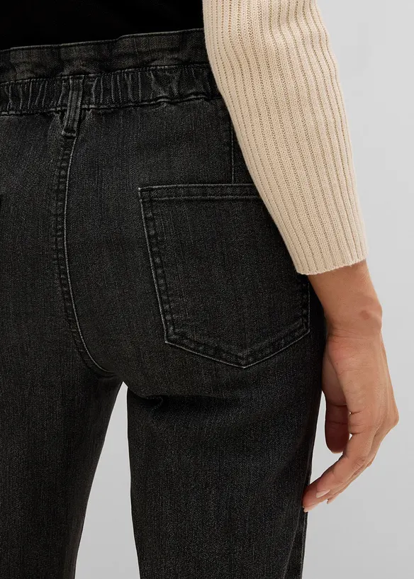 Jean Mom High Waist, taille &eacute;lastiqu&eacute;e, bonprix