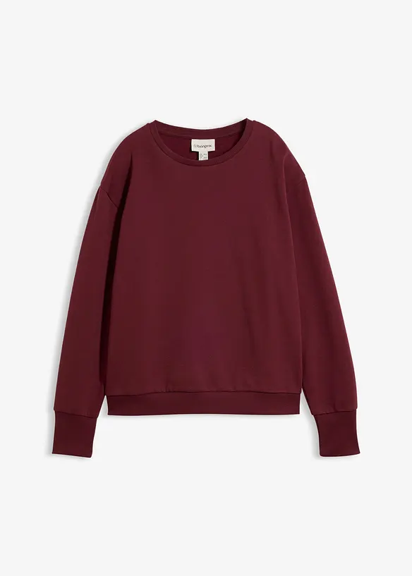 Sweat oversize doux en coton m&eacute;lang&eacute;, bonprix