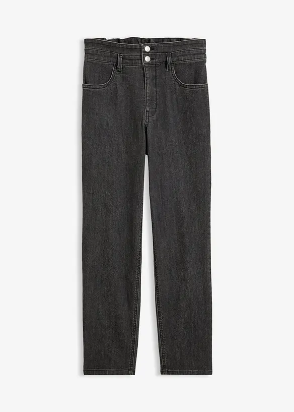 Jean Mom High Waist, taille &eacute;lastiqu&eacute;e, bonprix