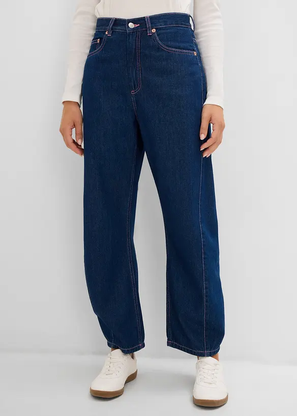 Barrel-Jeans High Waist, bonprix