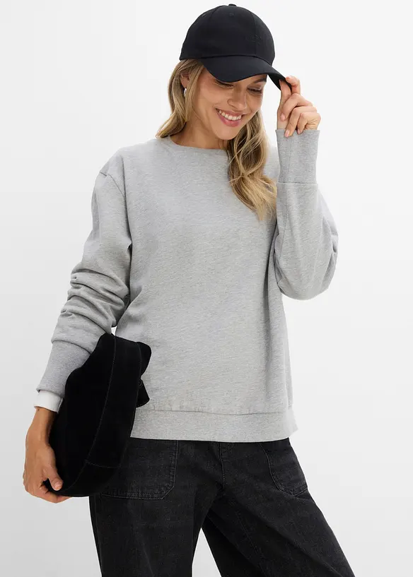 Sweat oversize et doux, coton majoritaire, bonprix