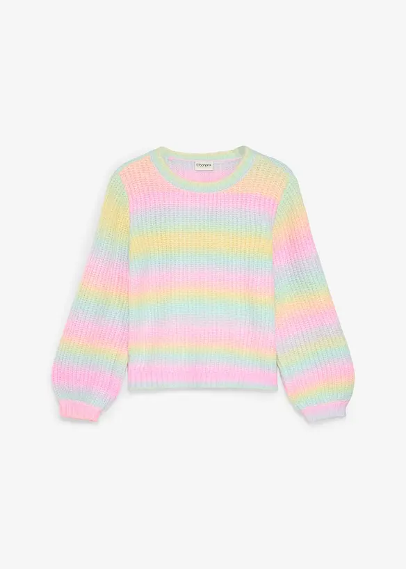 Pull en grosse maille &agrave; manches ballon, bonprix