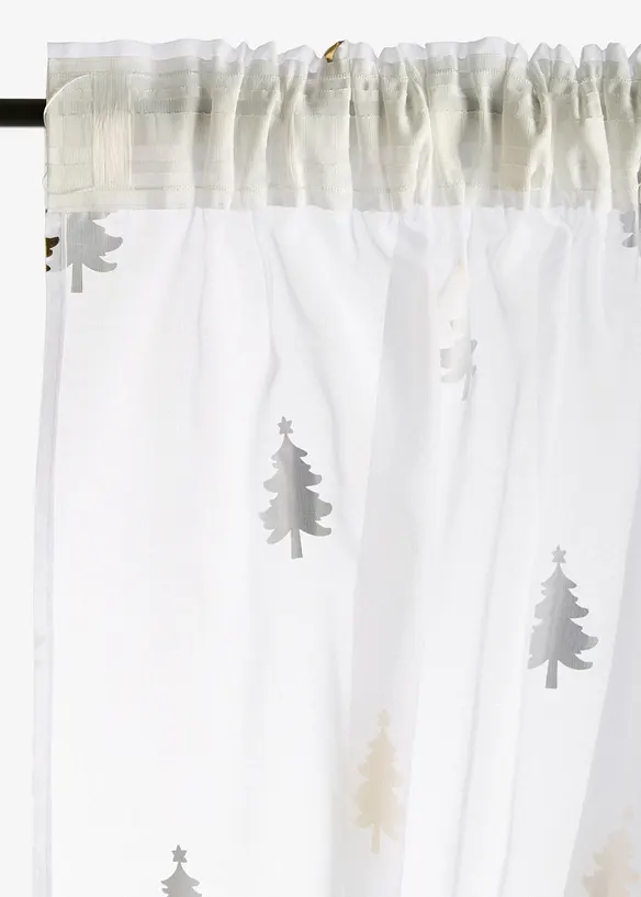 Gardine mit Glanz-Druck, auch in extra lang (1er Pack), bonprix
