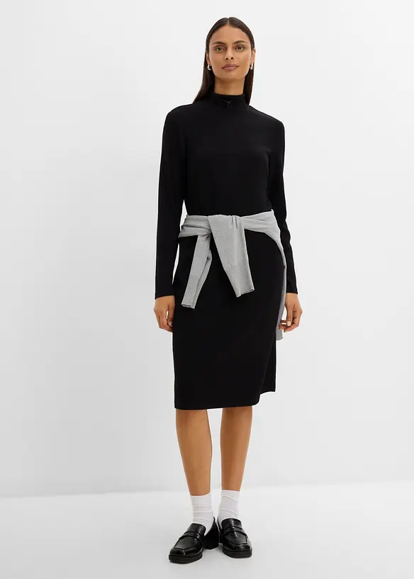 Knielanges Minikleid mit Turtleneck, bonprix