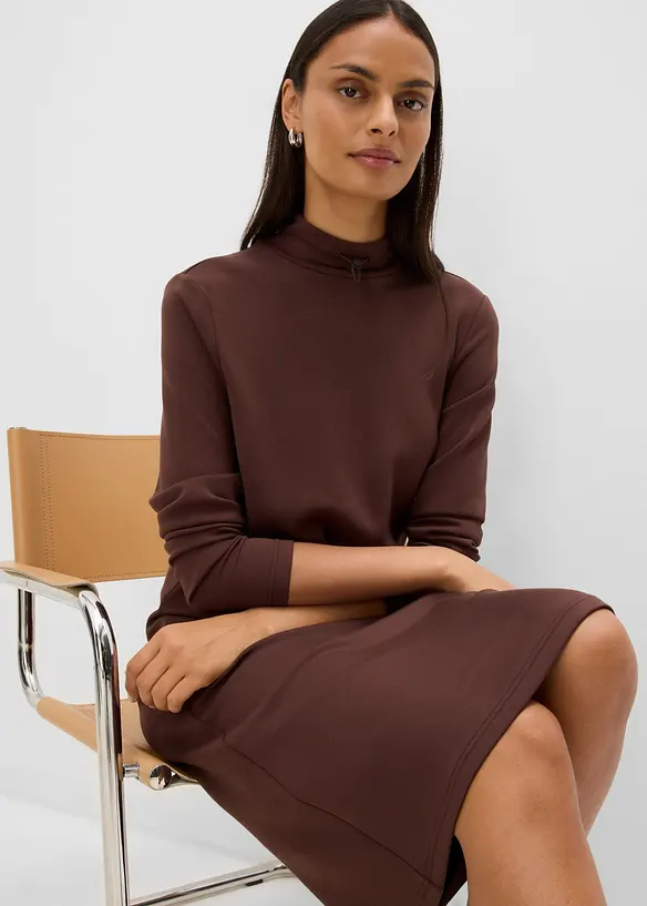 Knielanges Minikleid mit Turtleneck, bonprix