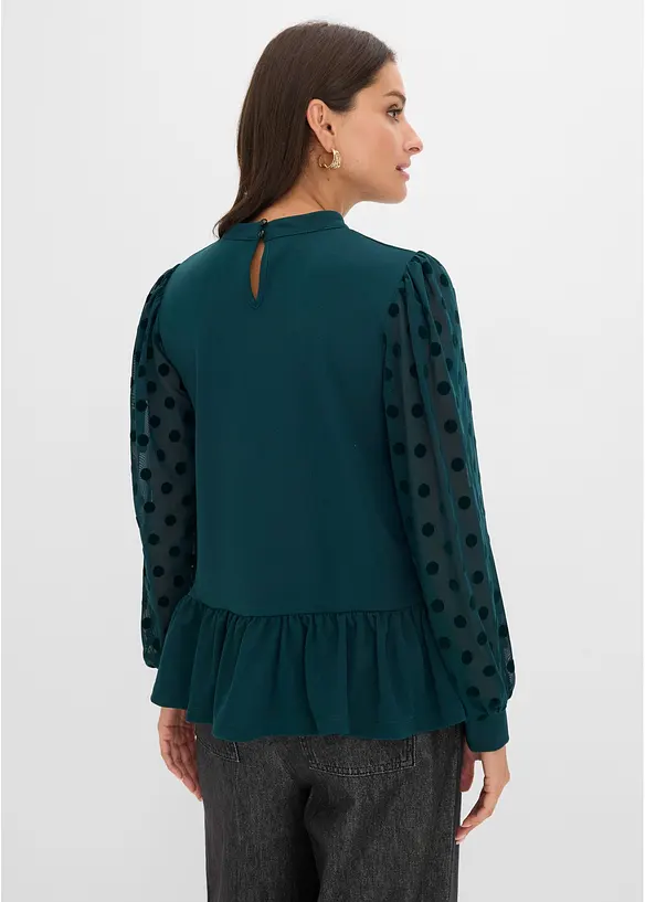 T-shirt &agrave; manches longues en mesh, bonprix