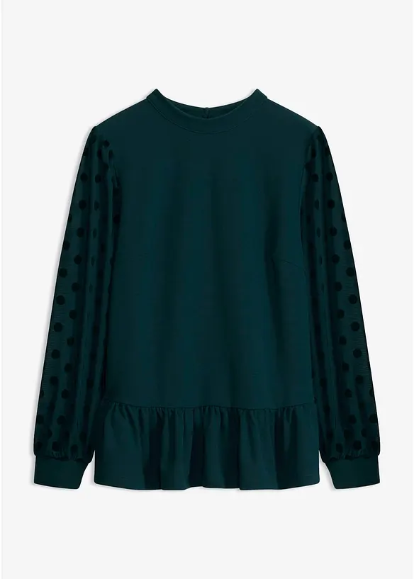 T-shirt &agrave; manches longues en mesh, bonprix