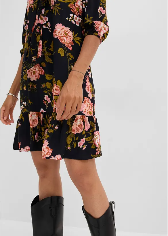 Kleid mit Schluppenkragen, bonprix