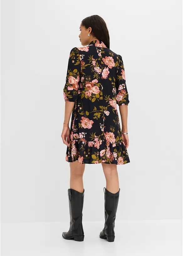 Kleid mit Schluppenkragen, bonprix