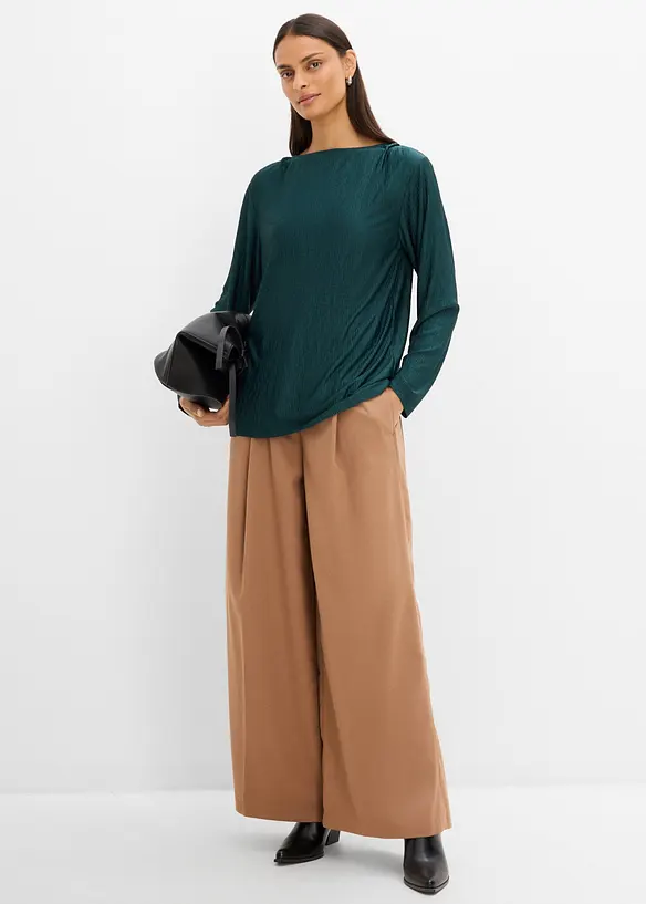 Langarmshirt mit Struktureffekt, bonprix