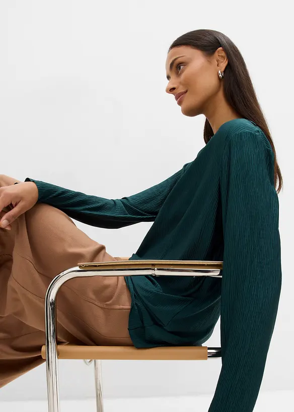 Langarmshirt mit Struktureffekt, bonprix