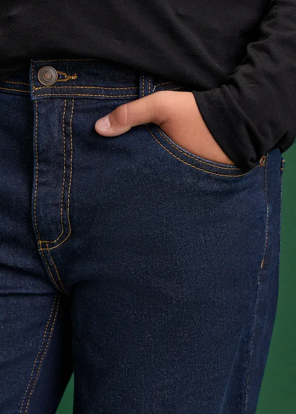 Jean regular &agrave; doublure jersey thermique, droit, bonprix