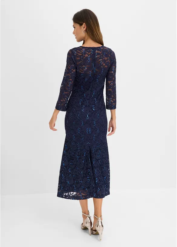 Robe &agrave; dentelle et sequins, bonprix