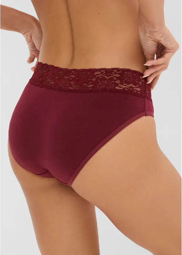 Lot de 5 slips &agrave; dentelle, bonprix
