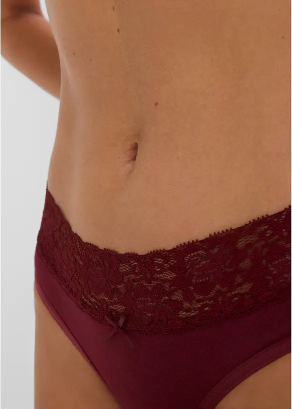 Lot de 5 slips &agrave; dentelle, bonprix