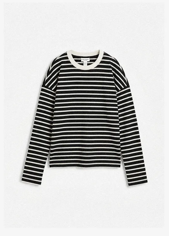 Langarmshirt aus schwerer&nbsp;Baumwolle, bonprix
