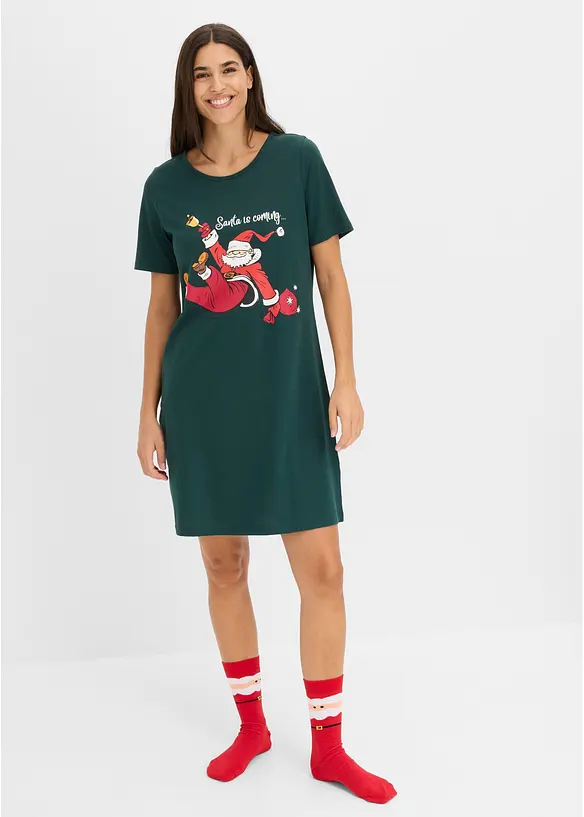 Nachthemd aus reiner Baumwolle (2er Pack), bonprix